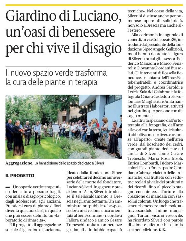 Il Giardino di Luciano sui giornali