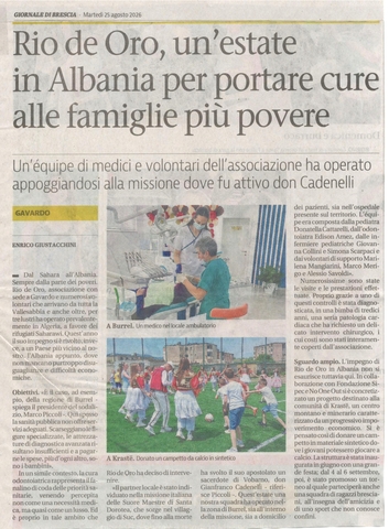 Rio de Oro Gavardo e Fondazione Sipec in Albania